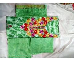অাড়ং কটন / (ব্লক প্রিন্ট) থ্রি পিচ
