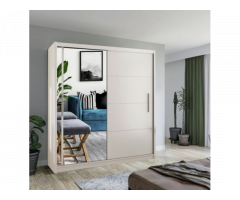 Brand New - Vision Mirror Sliding Door Wardrobe White - SAME/NEXT DAY DELIVERY