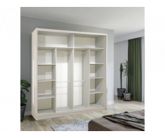 Brand New - Vision Mirror Sliding Door Wardrobe White - SAME/NEXT DAY DELIVERY - Image 3/4
